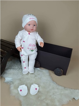 Ana Kuzusu İsme Özel Tulum Seti Çiçek Çelenk 3SCC88