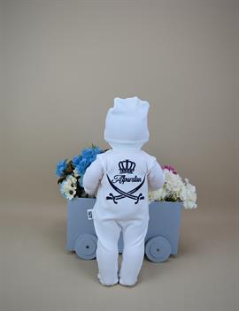 Ana Kuzusu İsme Özel Tulum Seti Kılıç Desen  Nakışlı   3KLÇD95