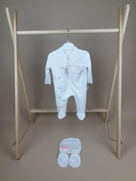 Ana Kuzusu İsme Özel Tulum Seti Nakışlı  3SC96