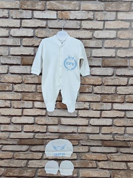 Ana Kuzusu İsme Özel Tulum Seti Nakışlı Çelenk Melek 3SMKC58