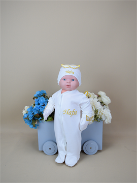 Ana Kuzusu İsme Özel Tulum Seti Nakışlı Kanat Set 3SİÖ13