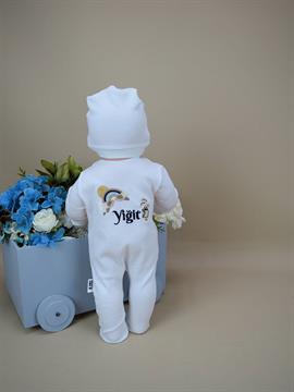 Ana Kuzusu İsme Özel Tulum Seti Tavşan  Desen  Nakışlı   3ÇAD91