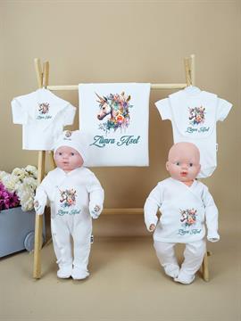 Ana Kuzusu İsme Özel unicorna Baskı  Hastane Çıkışı Özel Baskı 10UNC19