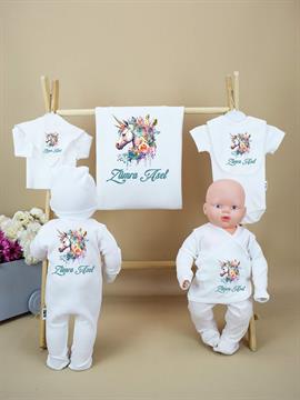 Ana Kuzusu İsme Özel unicorna Baskı  Hastane Çıkışı Özel Baskı 10UNC19