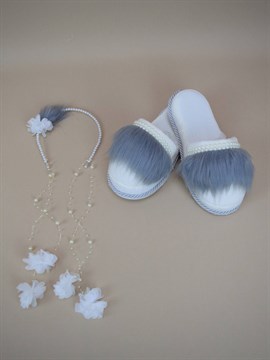 Ana Kuzusu Özel Tasarım Lohusa Taç Terlik Seti 1LTT78