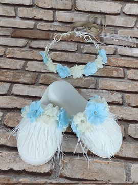 Ana Kuzusu Özel Tasarım Lohusa Taç Terlik Seti 3LTT01