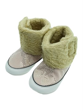 Baby Pattini Kenarları Tüylü Bebek Patik Ayakkabı