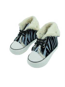Baby Pattini Kenarları Tüylü Bebek Patik Ayakkabı
