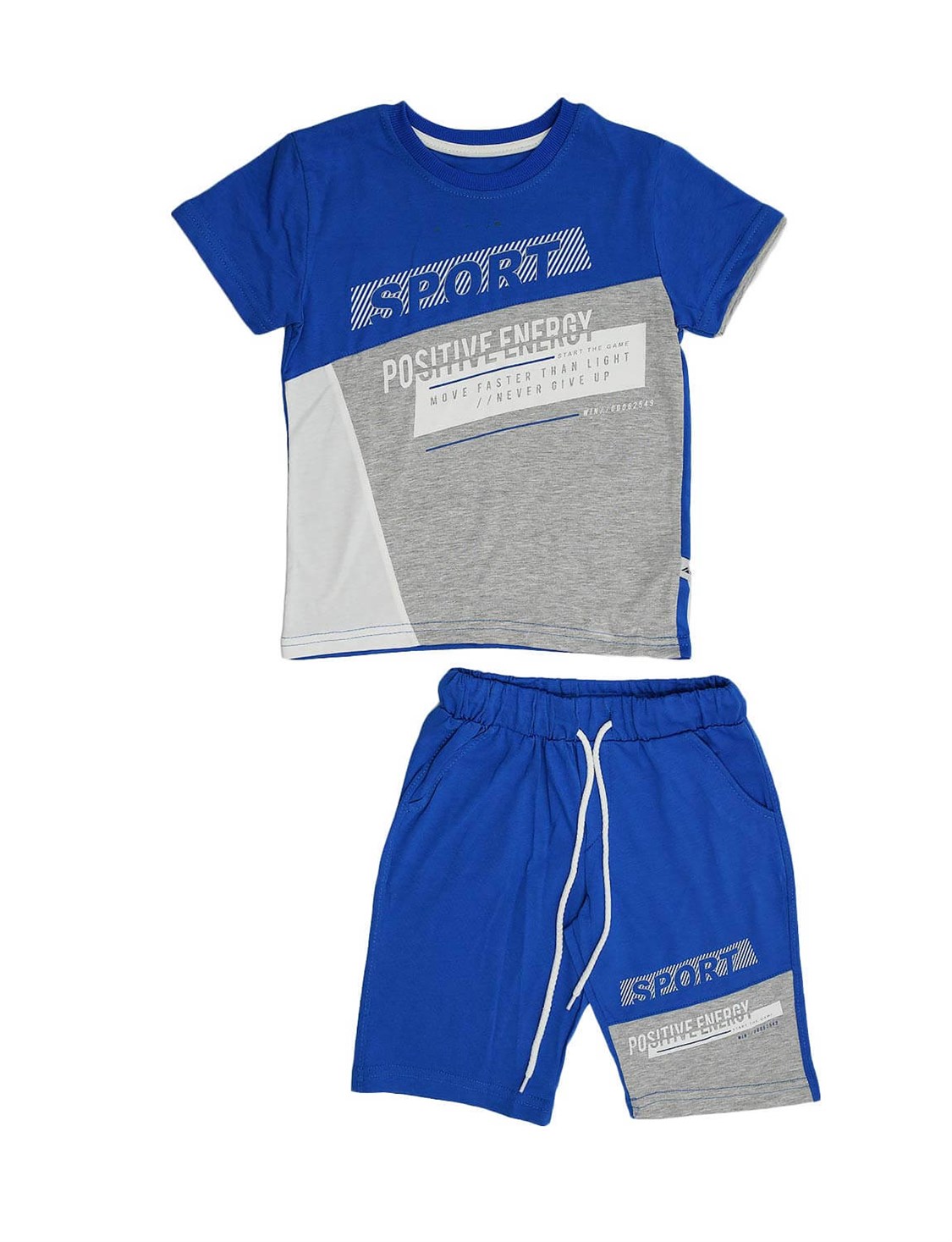 Ana Kuzusu Aıaas Erkek Çocuk Sport Yazılı Penye Şortlu Takım