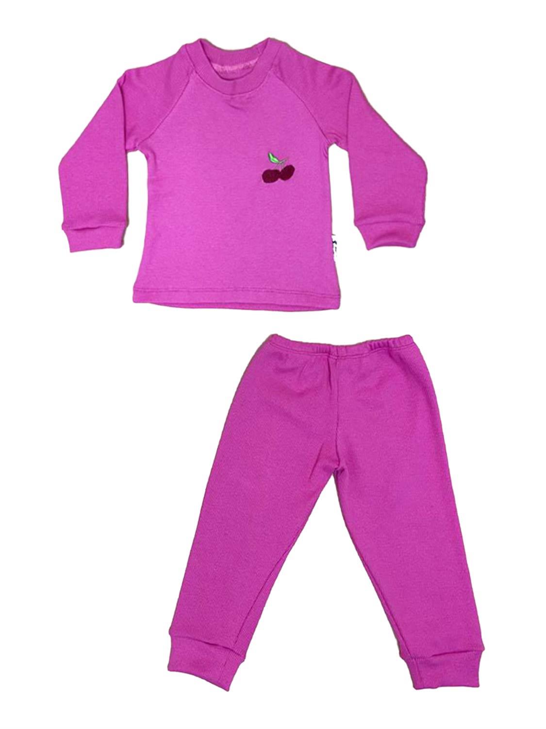 Ana Kuzusu Çocuk Özel Tasarım  Kiraz Desen Çocuk Alt Üst Takım 