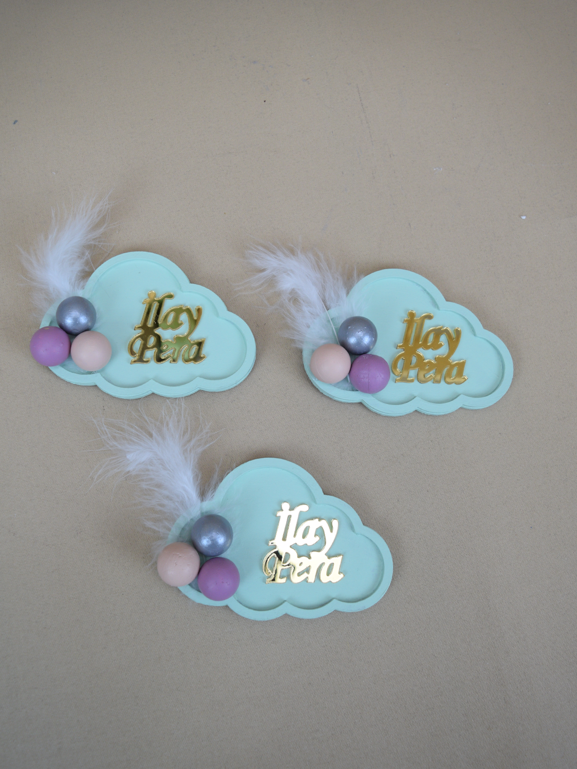 Ana Kuzusu İsme Özel 10 cm Ahşap Bulut Magnet 20 Adet 30BYT3