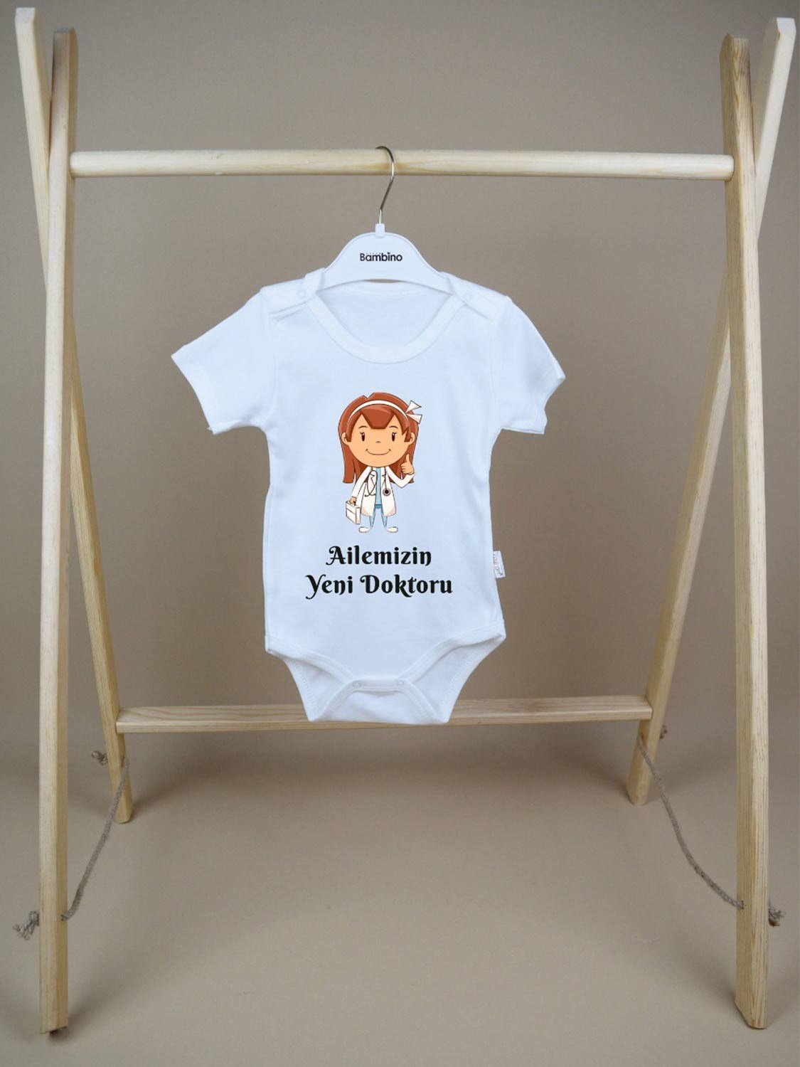 Ana Kuzusu İsme Özel Baskı Çıtçıtlı Doktor kızı Baskılı 1BDK92