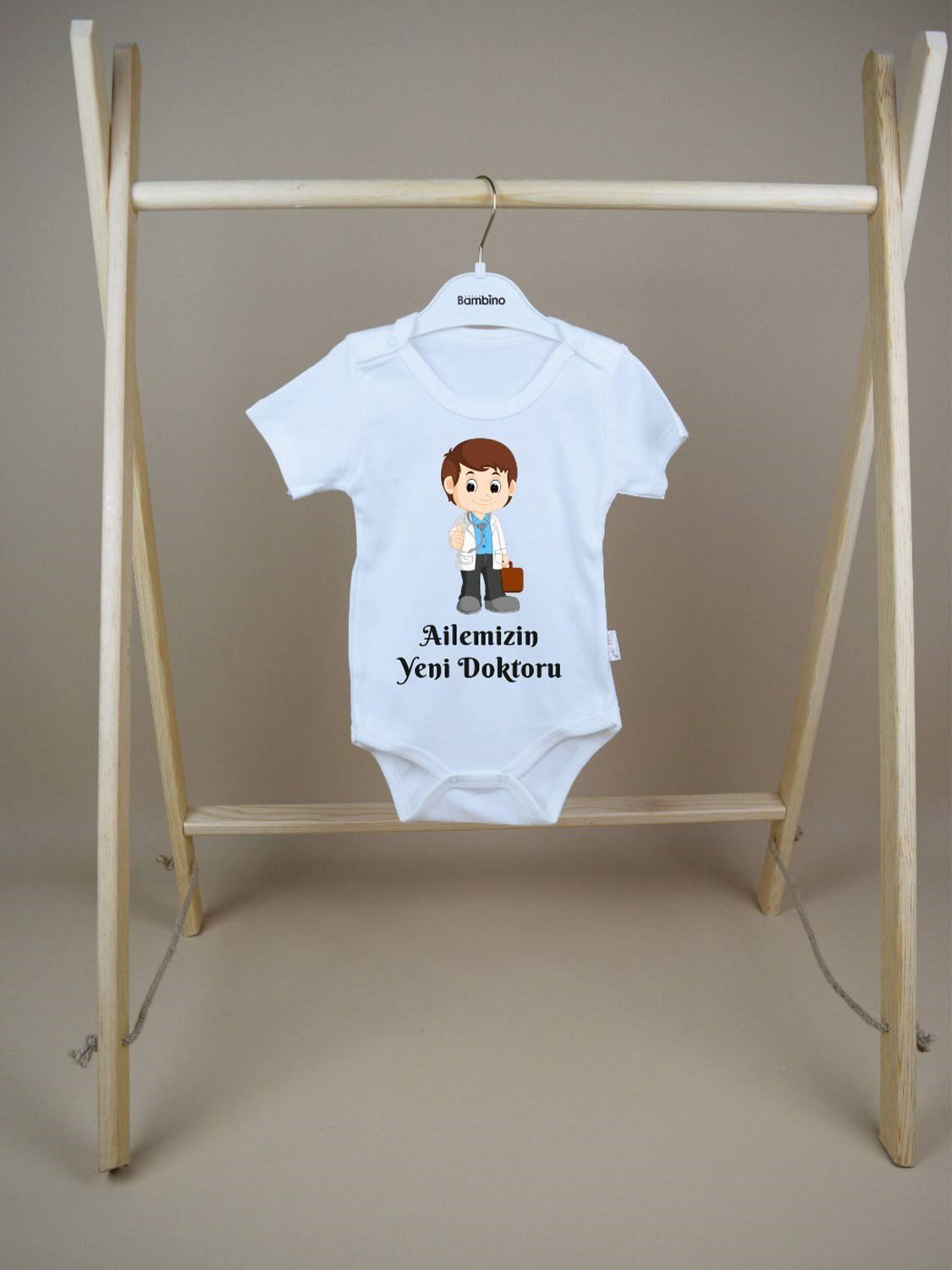 Ana Kuzusu İsme Özel Baskı Çıtçıtlı Doktor Oğlu Baskılı 1BDK93