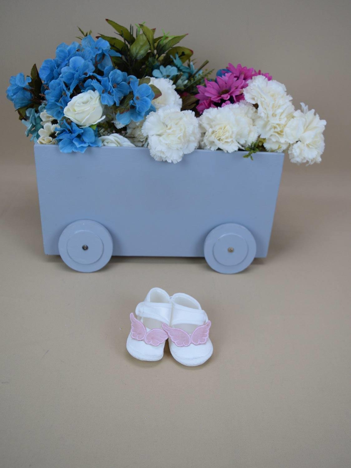 Ana Kuzusu İsme Özel Hastane Çıkışı Bebek Patiği Pembe Kanat