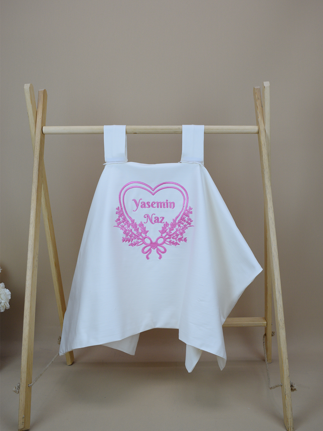 Ana Kuzusu İsme Özel Puset Örtüsü Nakışlı İsim Nakış Desen   3APS124