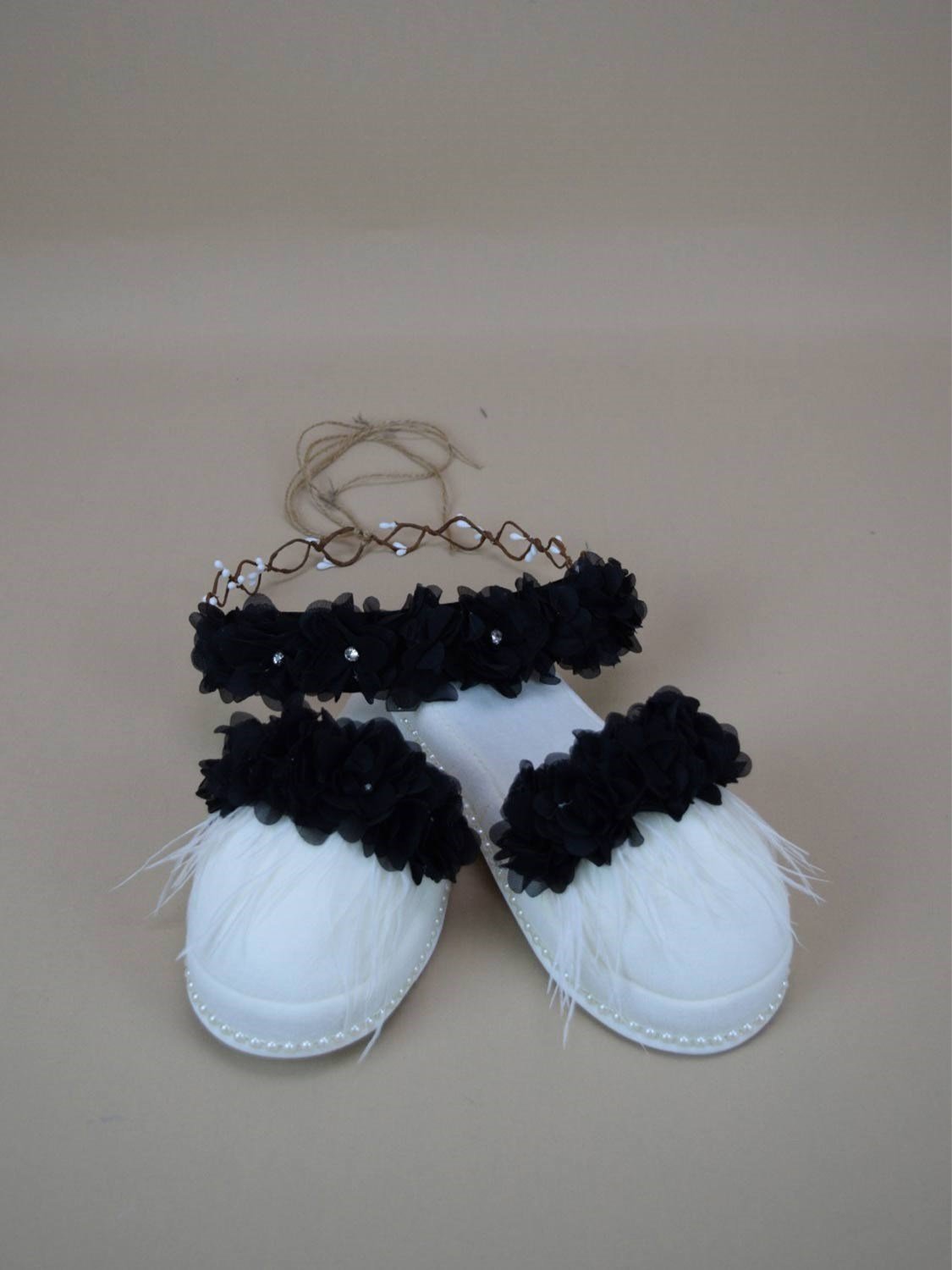 Ana Kuzusu Kadın Lohusa Lohusa Terlik  Seti Siyah  37-38