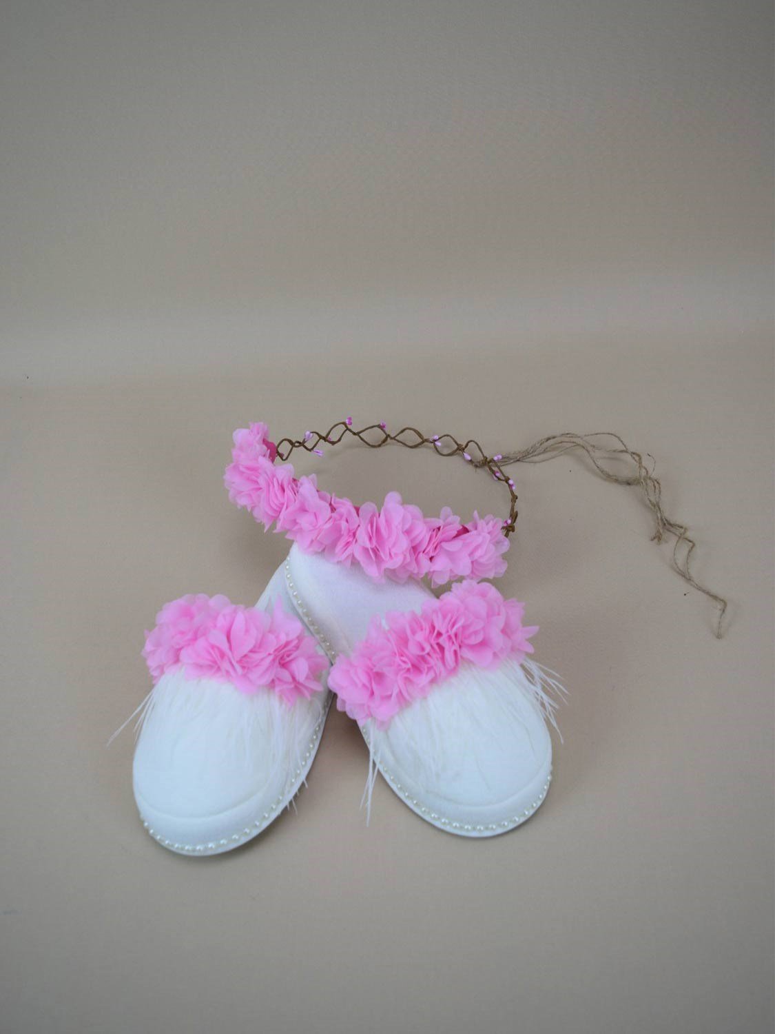 Ana Kuzusu Kadın Lohusa Lohusa Terlik  Seti PEMBE  37-38