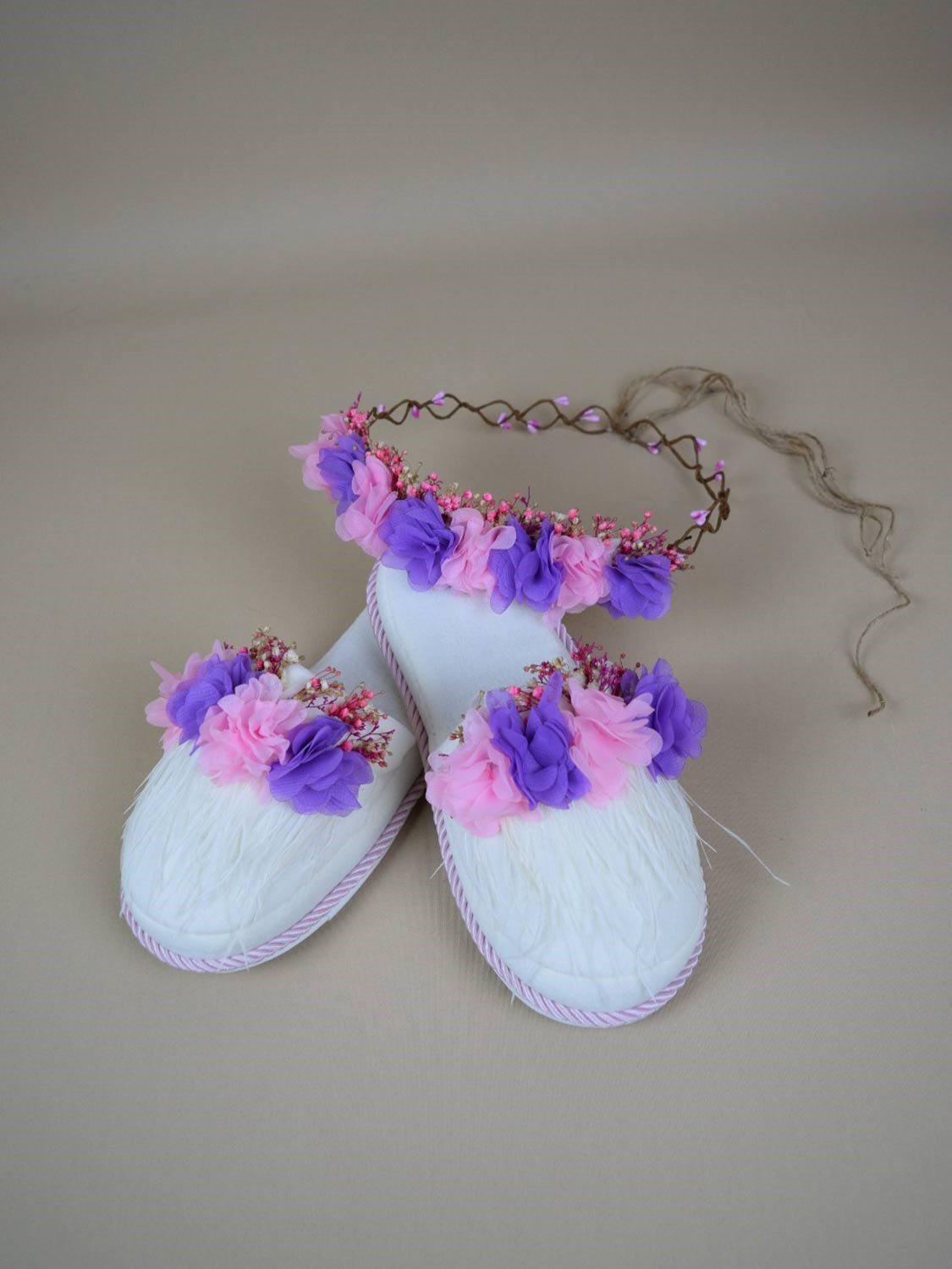 Ana Kuzusu Özel Tasarım Lohusa Taç Terlik Seti 1LTT78