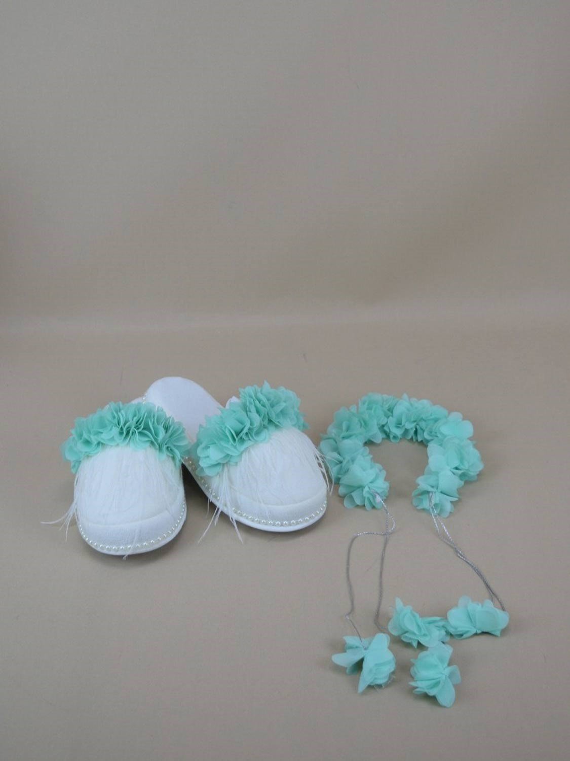 Ana Kuzusu Özel Tasarım Lohusa Taç Terlik Seti 1LTT45