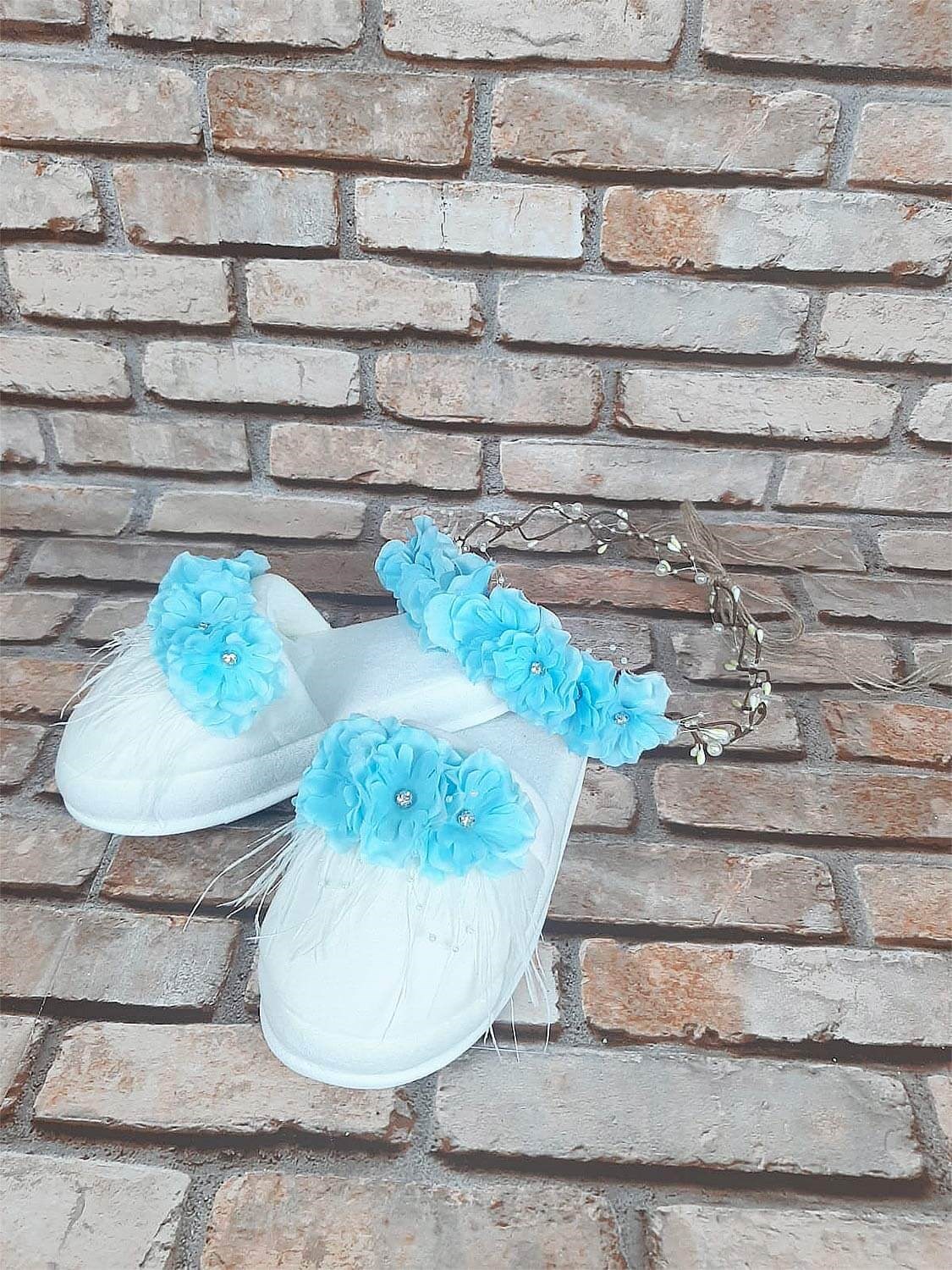 Ana Kuzusu Özel Tasarım Lohusa Taç Terlik Seti LTT02