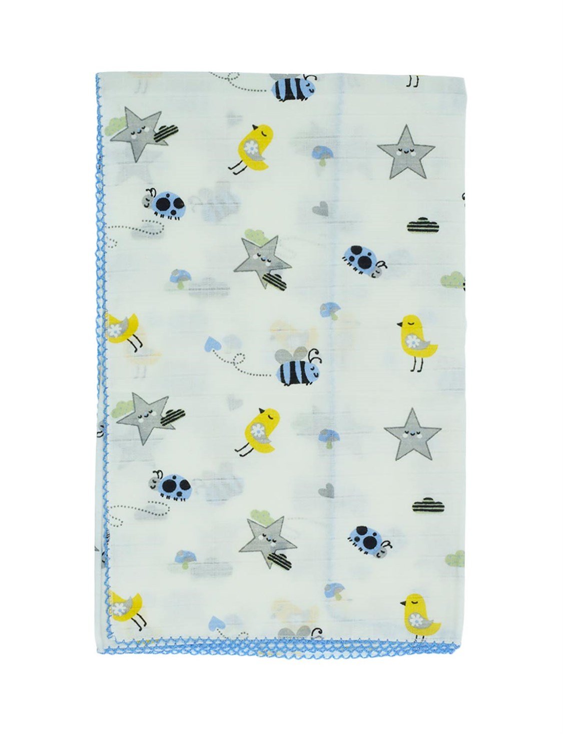 Ana Kuzusu Yıldız Desenli Müslin Battaniye