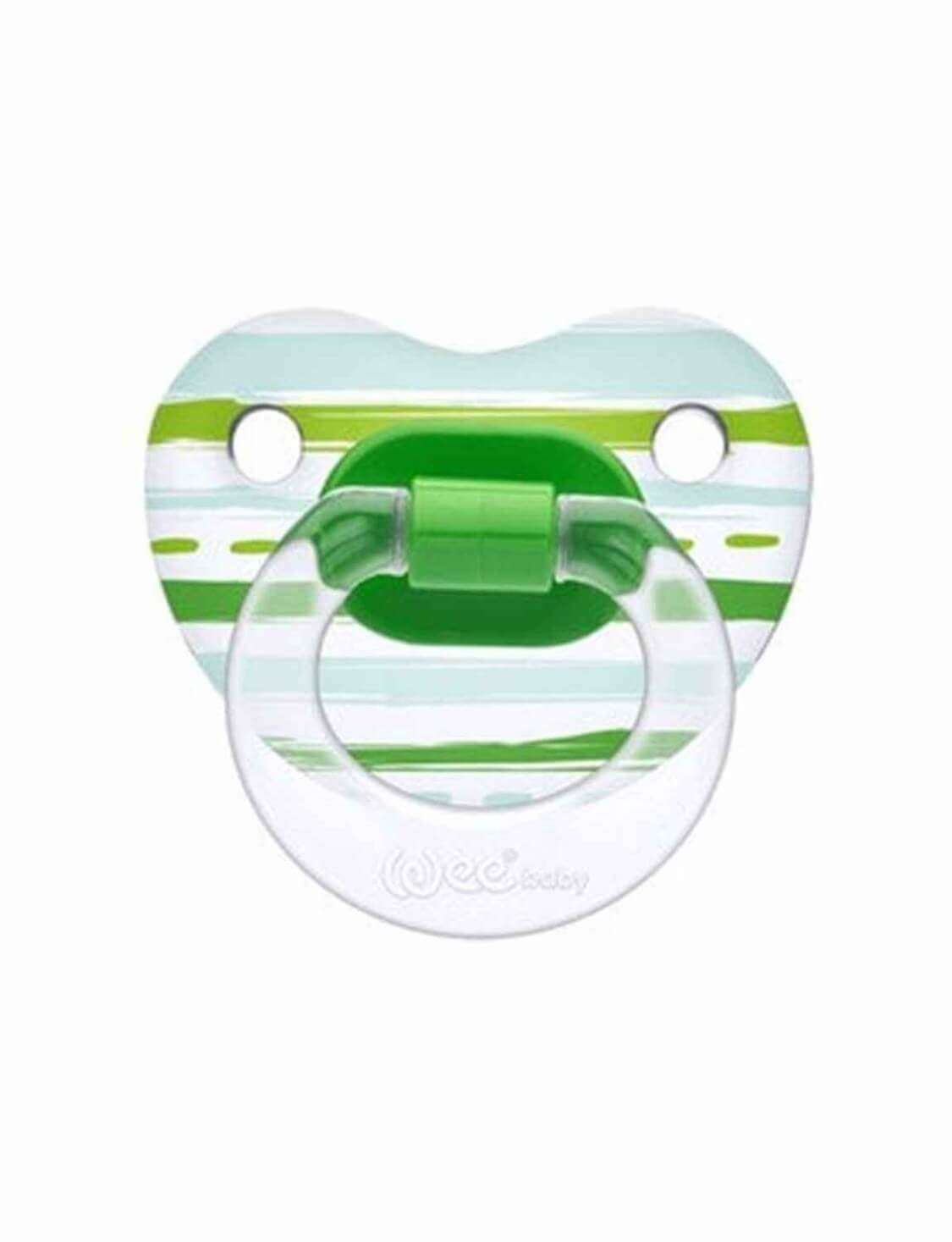 Wee Baby 837 Şeffaf Desenli Emzik No:2  Yeşil