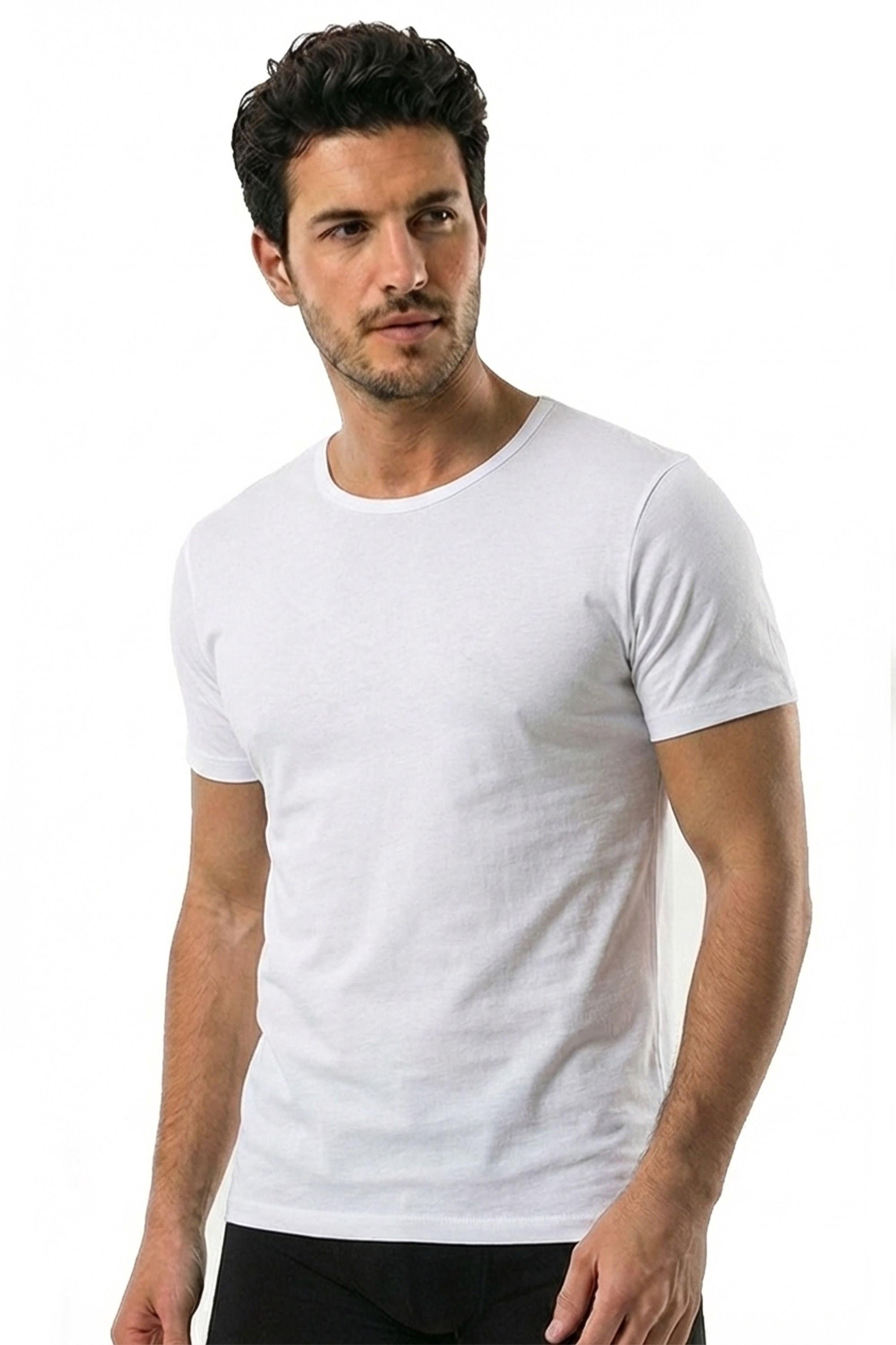 Öts Erkek T-Shirt O Yaka Modal (%47 Modal - %47 Pamuk - %6 Elastan)