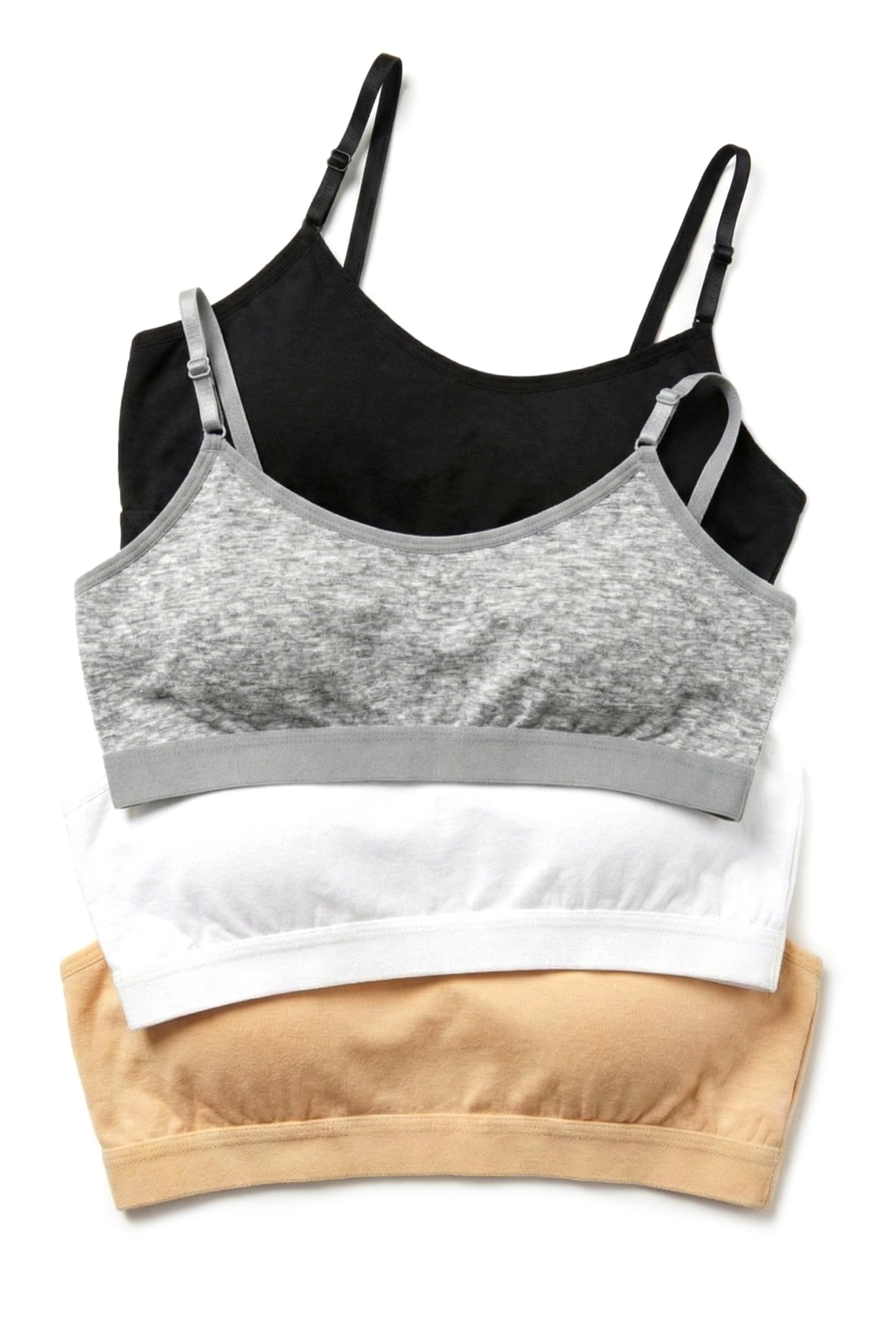 Öts Kız Çocuk Büstiyer 3'lü Ayarlanabilir Askılı, Çıkarılabilir Pedli (%96 Pamuk - %4 Elastan)