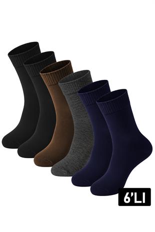 Just Inner Erkek Kışlık Çorap 6’lı Koyun Yünü (Lambswool)