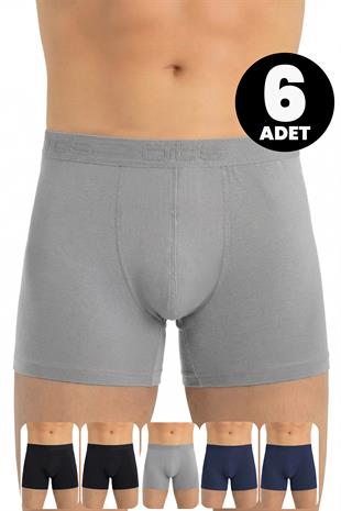 Öts 6'lı Erkek Boxer Modal (%47 Modal - %47 Pamuk - %6 Elastan)