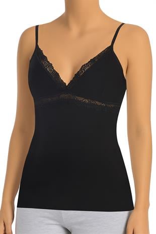 Öts Kadın Atlet Dantelli (%96 Pamuk - %4 Elastan)