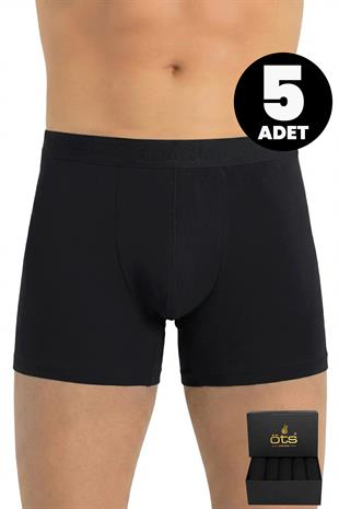 Öts Premium 5'li Erkek Modal Boxer - Hediye Kutulu, Modal Kumaş, Esnek, Etiketsiz ve Kaliteli Boxer