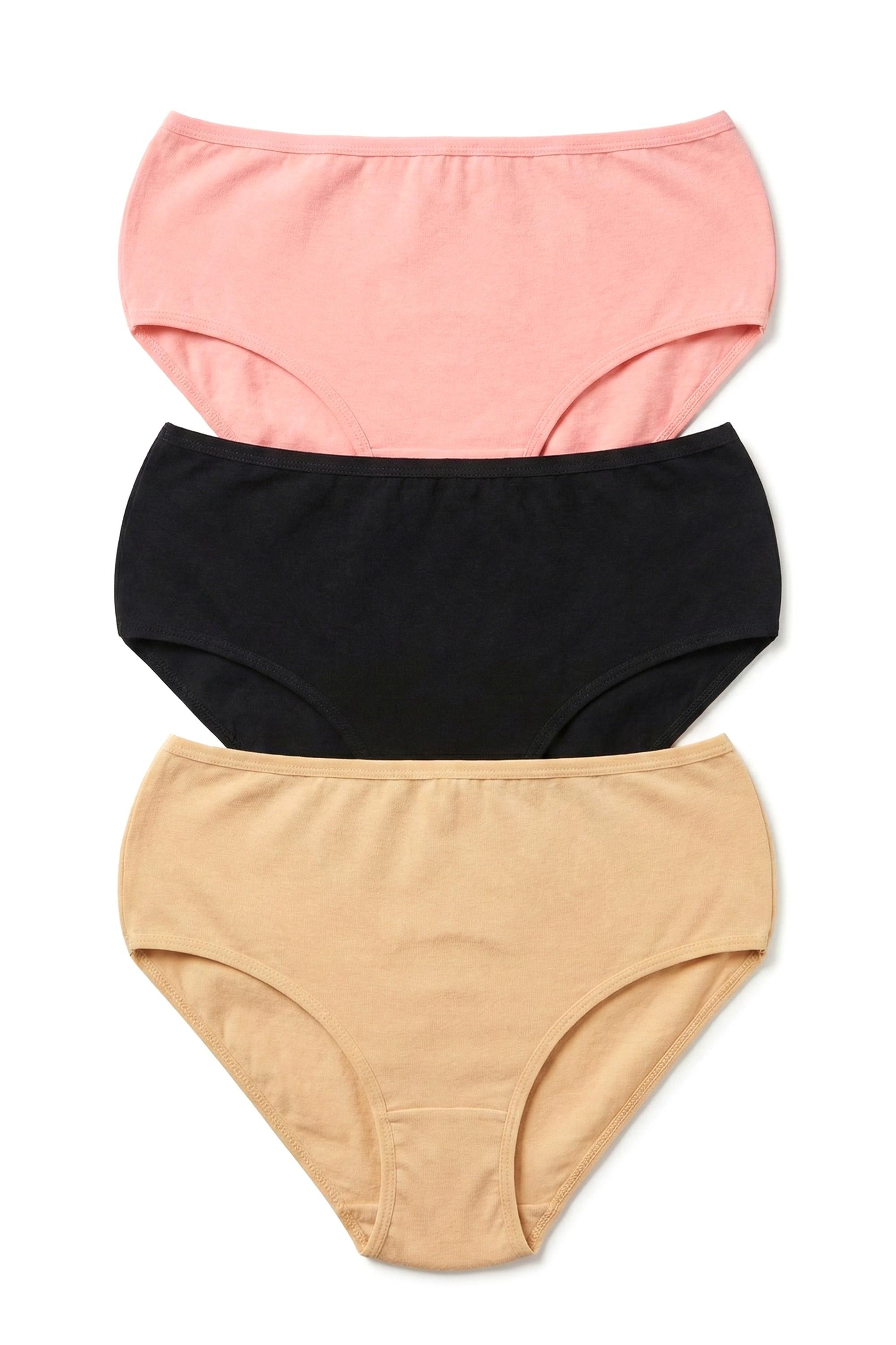 Öts Kadın Külot 3'lü Paket, Bato, Yüksek Bel Külot, High Cut (%96 Pamuk - %4 Elastan)