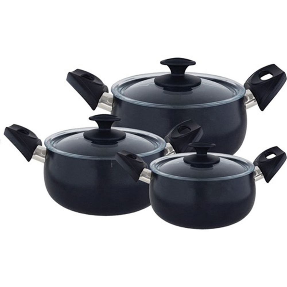 ARYILDIZ NOVA GRANİT GÜVEÇ 6 PARÇA SİYAH 