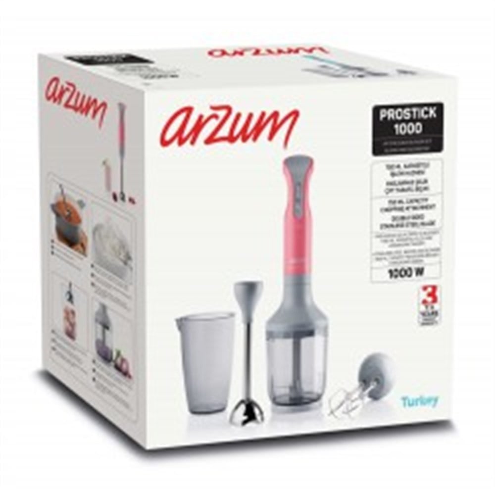 ARZUM AR 1016 PROSTİCK 1000 ÇUBUK BLENDER MERCAN 