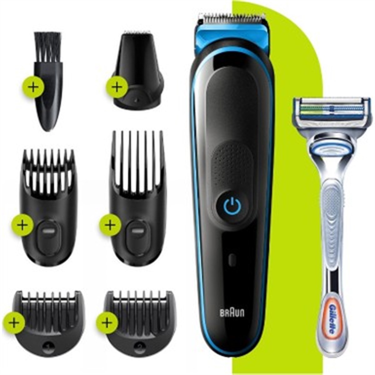 BRAUN MGK 3242 BLK/BLU+RZR BOX CEEMEA TRAŞ MAKİNESİ 