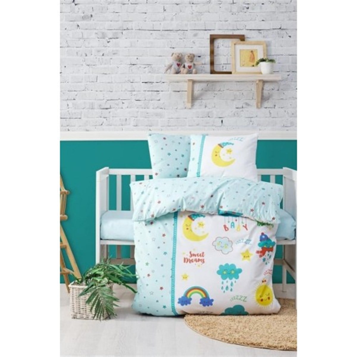 COTTON BOX NEVRESİM TAKIMI BEBEK TATLI RÜYALAR MİNT