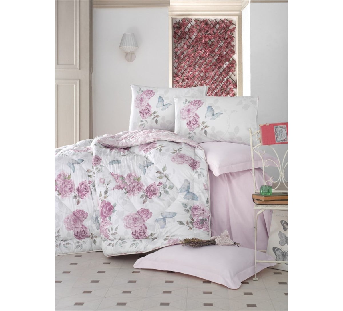 COTTON BOX UYKU SETİ RANFORCE Ç.K.ROSELLA PEMBE 