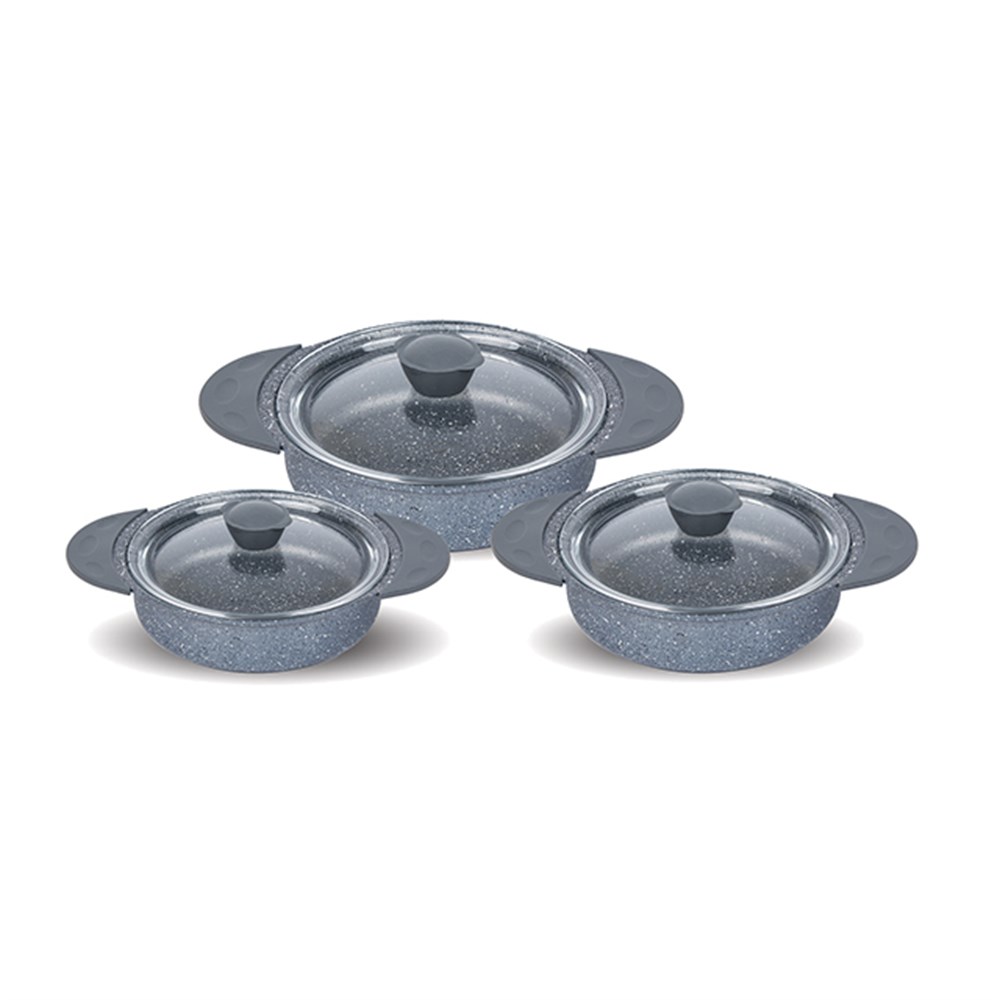 FMS GRANİT OMLET SET SİLİKON 5007 GRI