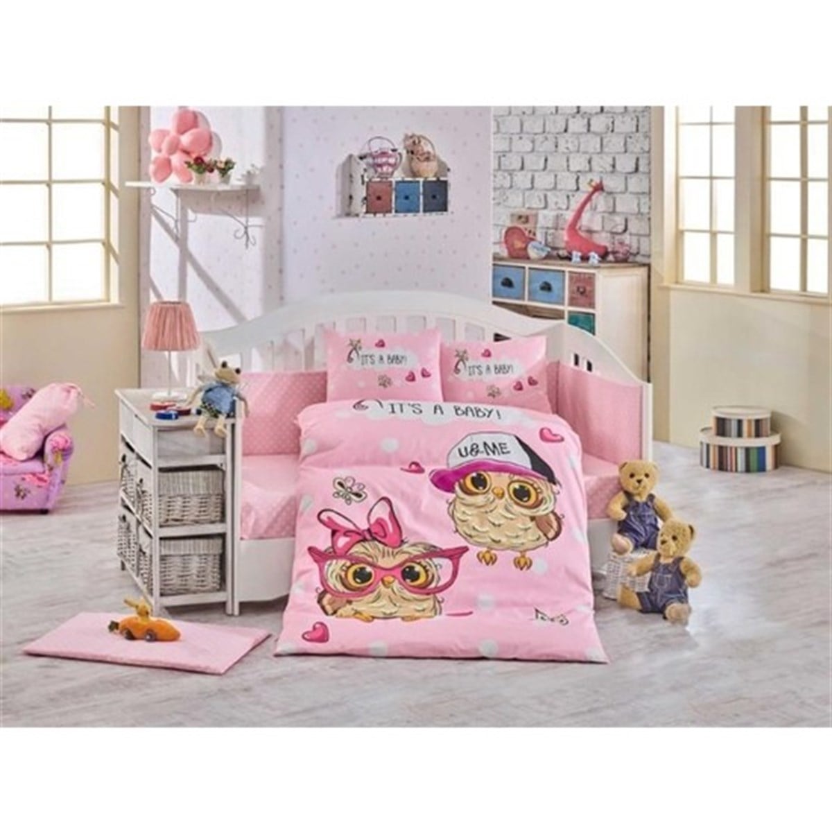 HOBBY BEBEK NEVRESİM TAKIMI COOL BABY PEMBE