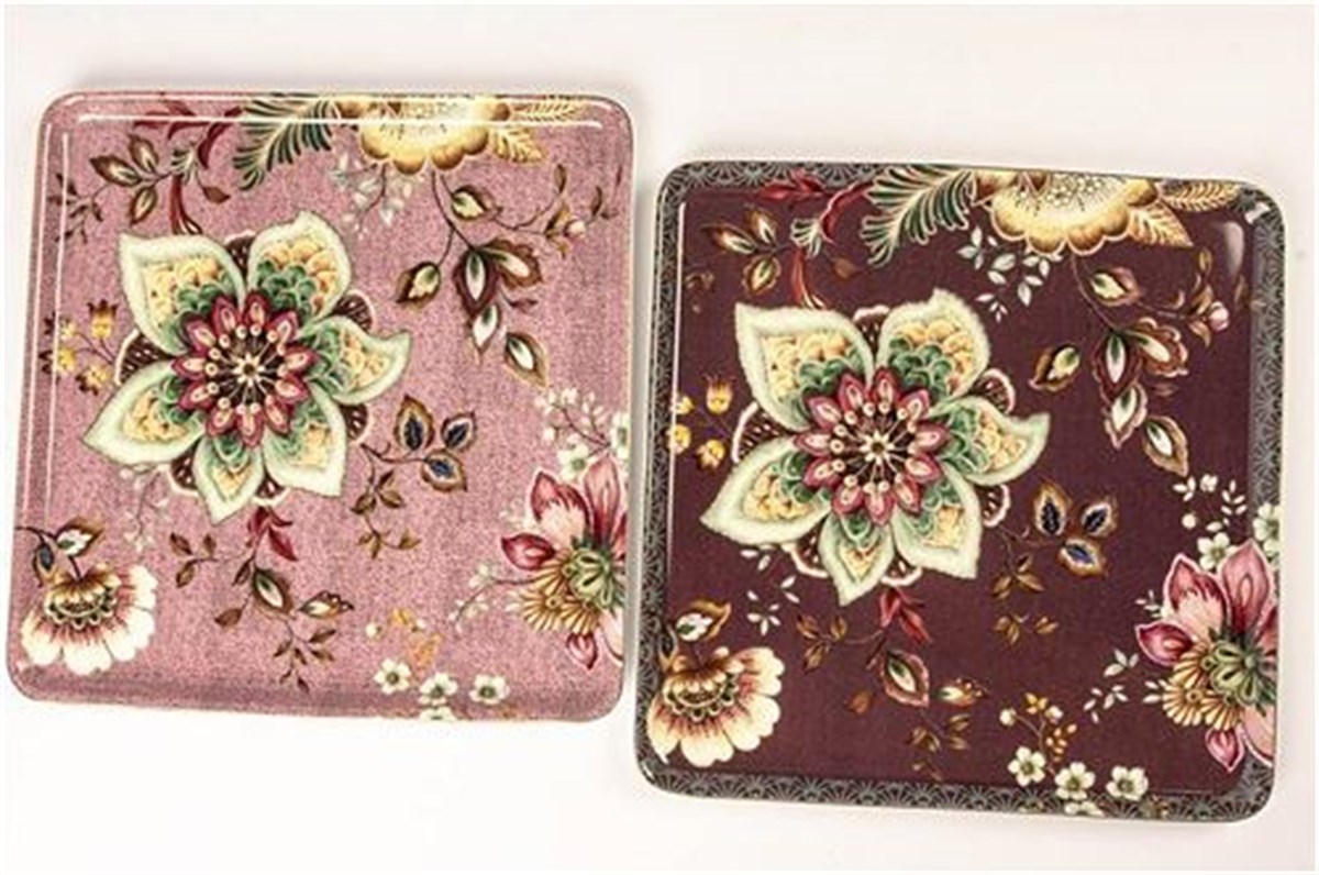 MİKASA DE16.885801 PEONY PİNK 2 Lİ SERVİS TABAĞI 