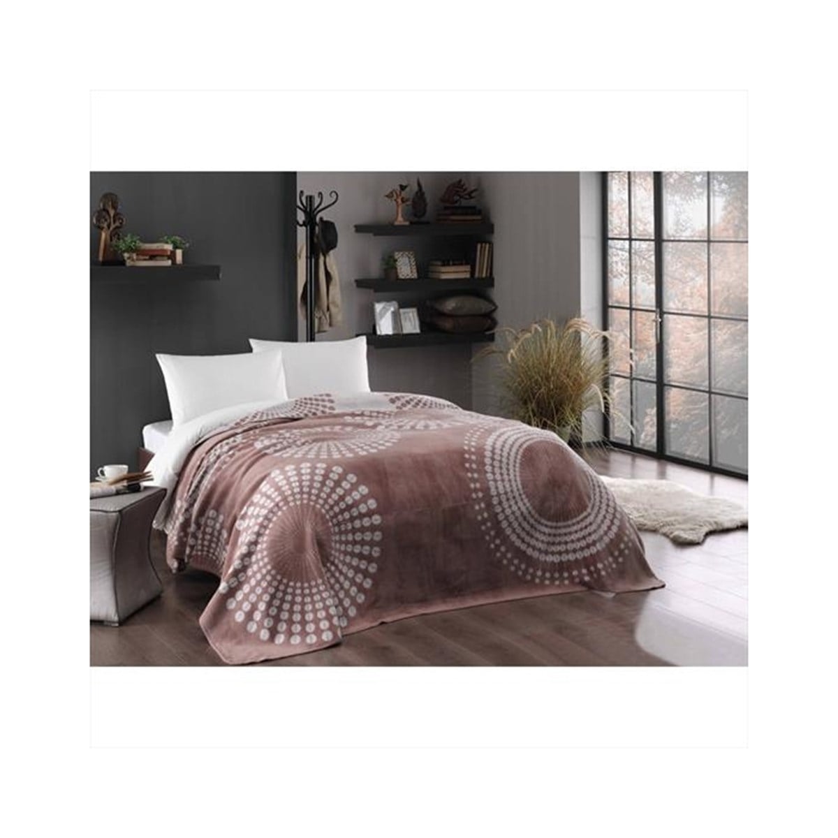 TAÇ BATTANİYE PAMUK 200*220 MOON KAHVERENGİ