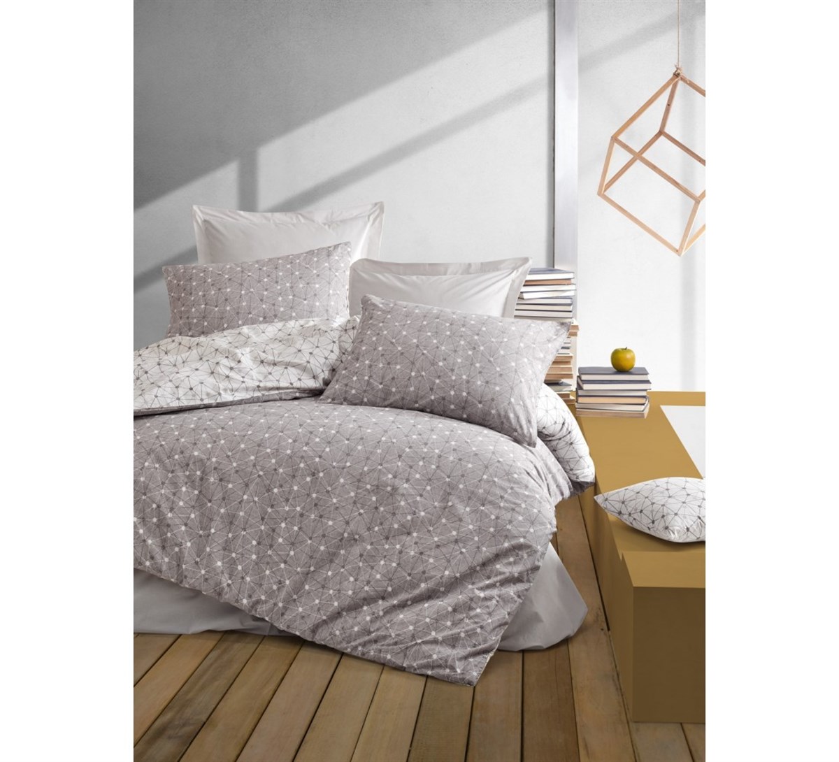 COTTON BOX NEVRESİM TAKIMI MİNİMAL T.K.MOTTLE VİZON