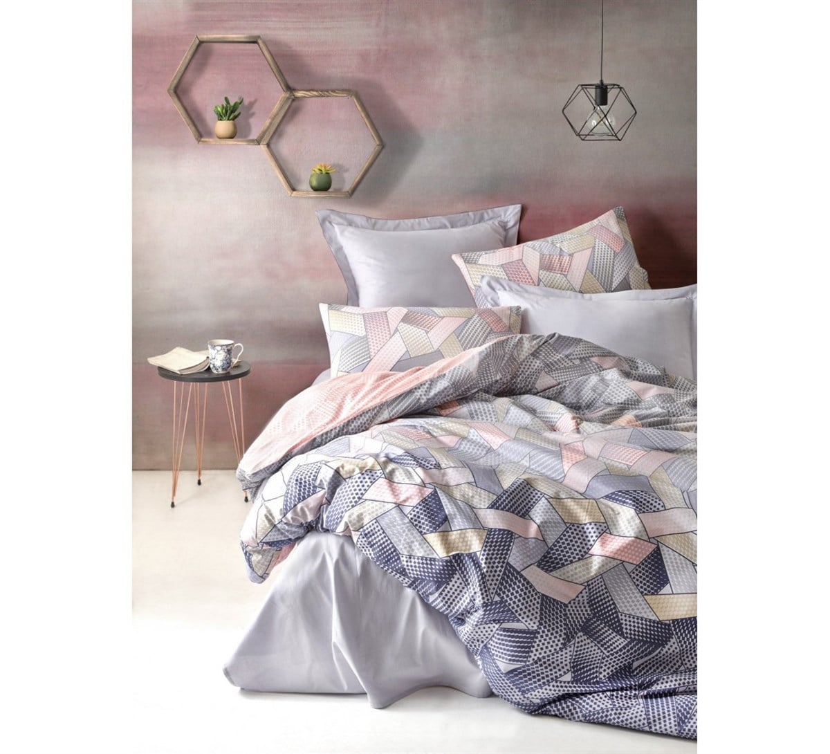 COTTON BOX NEVRESİM TAKIMI RANFORCE Ç.K.DENNİS GRI