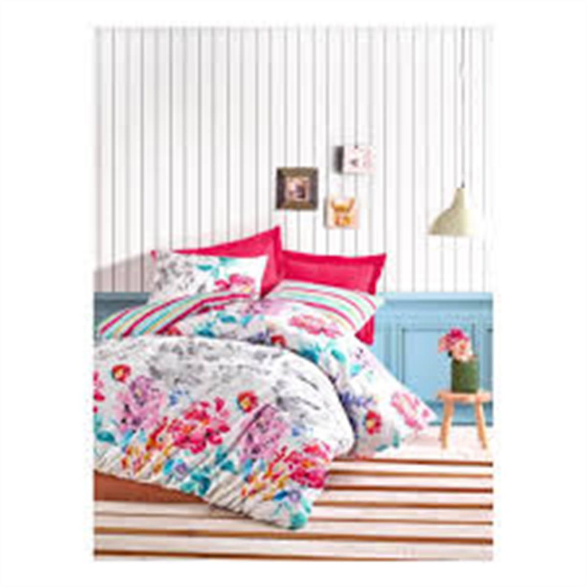 COTTON BOX NEVRESİM TAKIMI RANFORCE Ç.K.MARİTA FUŞYA 