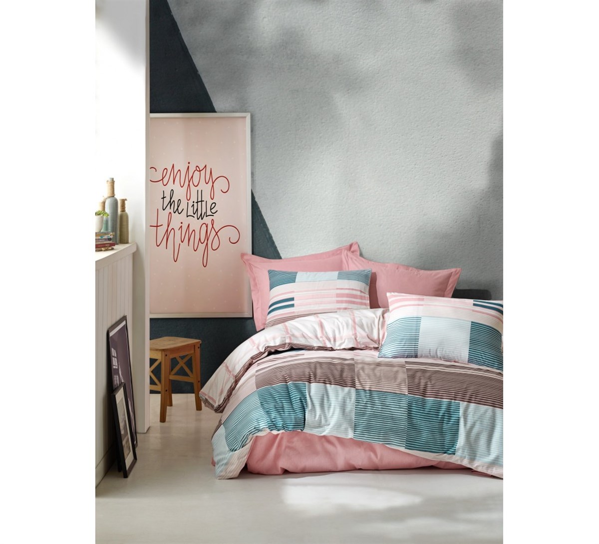 COTTON BOX NEVRESİM TAKIMI RANFORCE T.K.EVA PUDRA