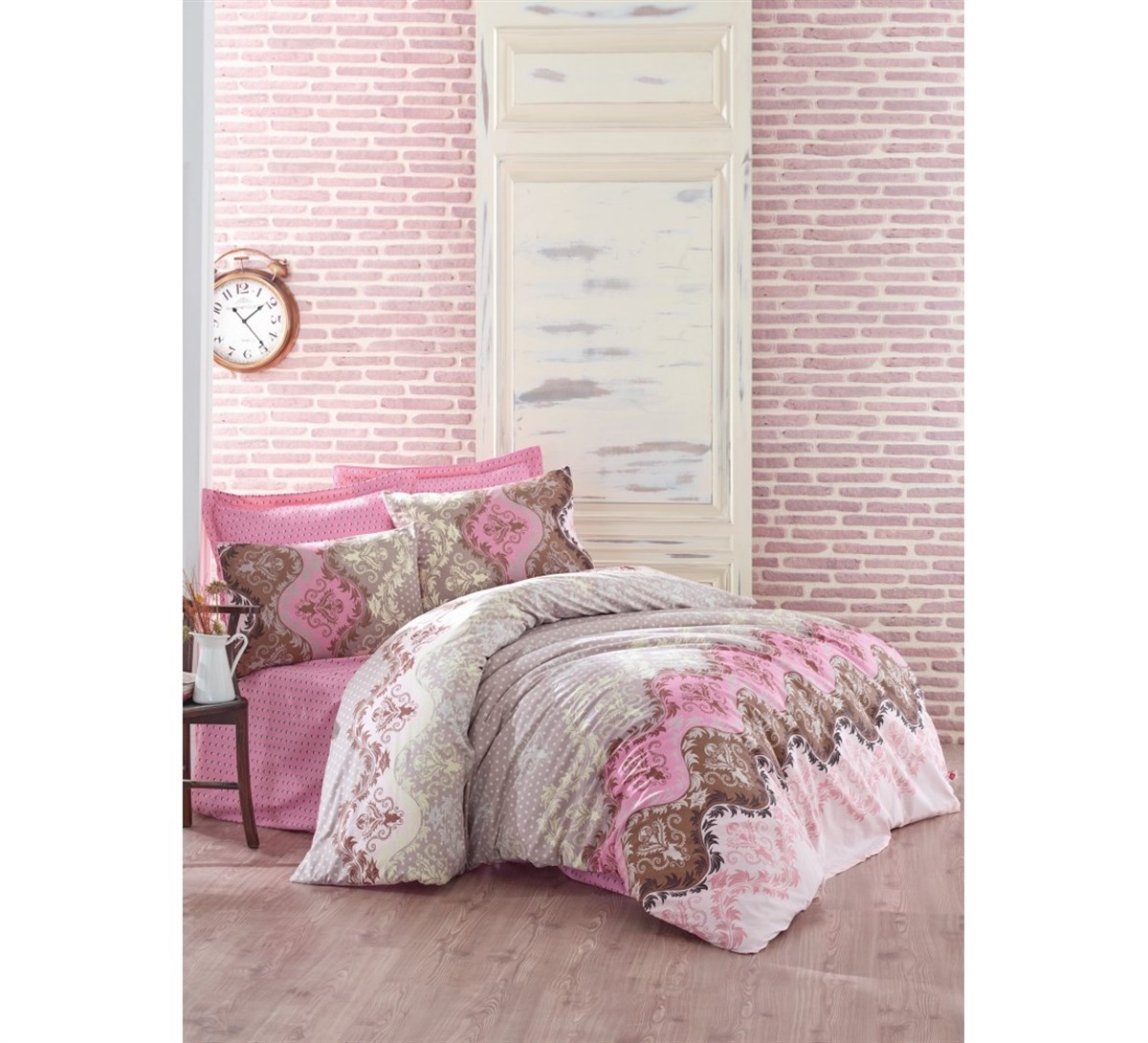 COTTON BOX NEVRESİM TAKIMI RANFORCE Ç.K.LİDA BEJ 