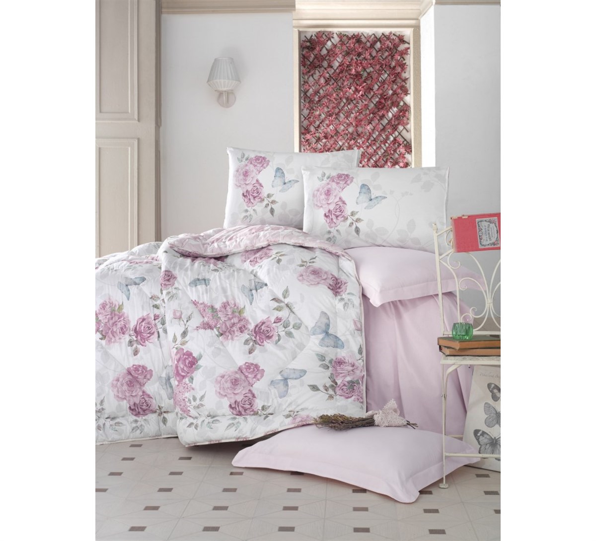 COTTON BOX UYKU SETİ RANFORCE Ç.K.ROSELLA PEMBE 
