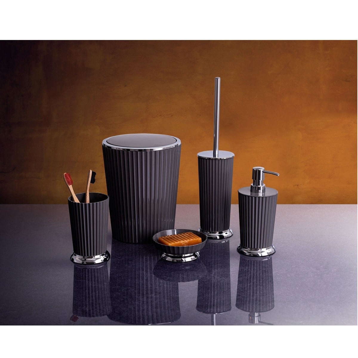 PRİMANOVA M-SAS08-07 NELY BANYO SETİ GRİ 