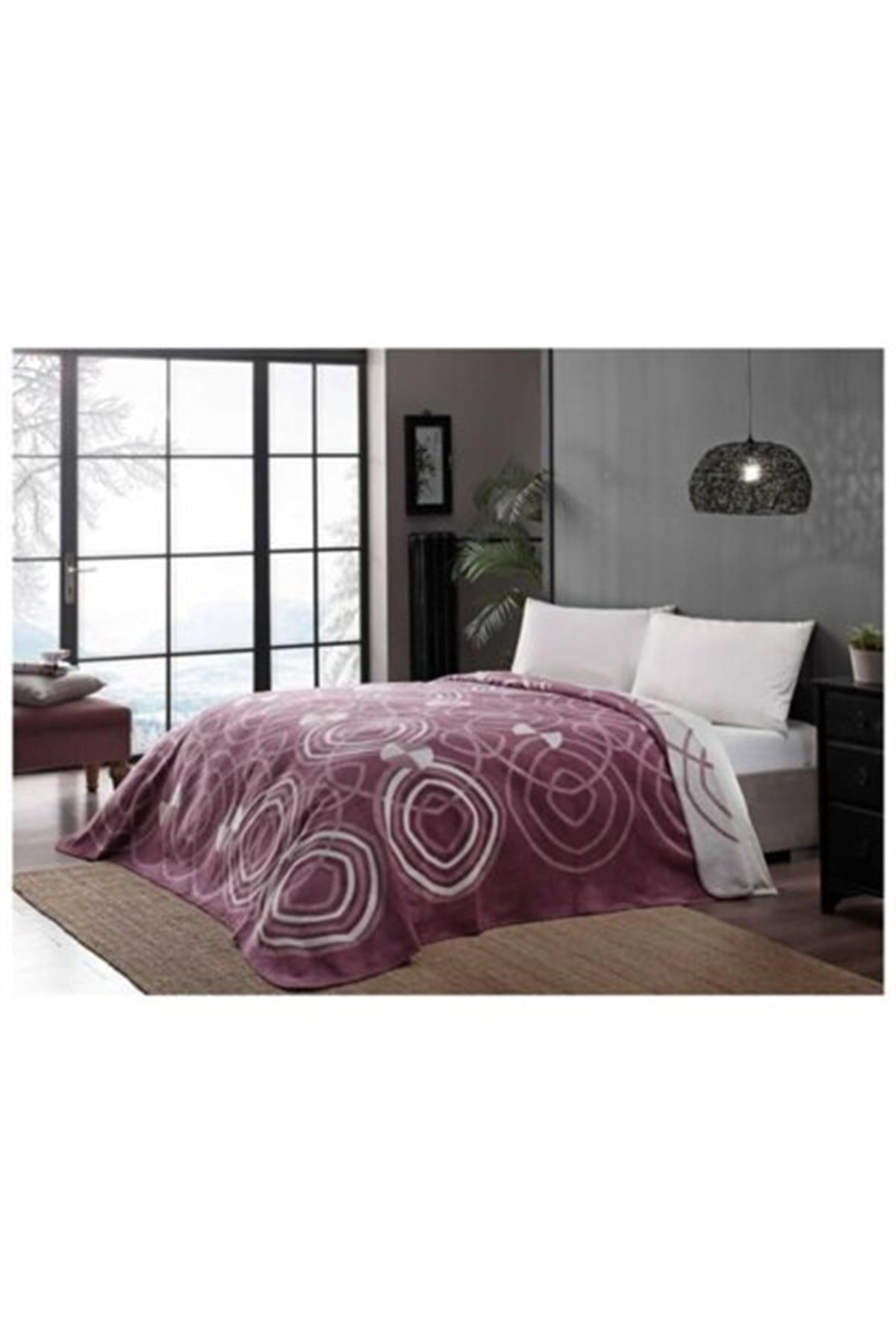 TAÇ BATTANİYE PAMUK 200*220 PALOMA MÜRDÜM